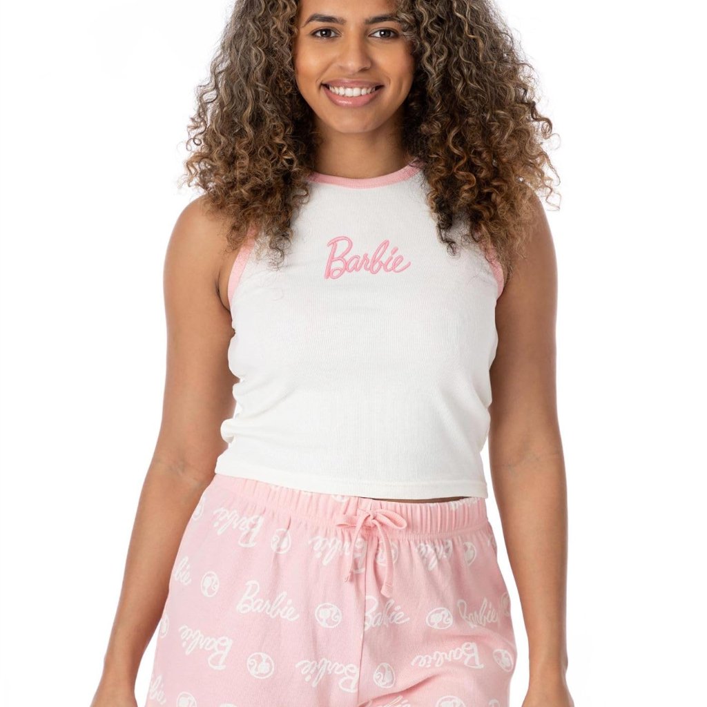 Ribbed Vest & Print Shorts Pajama Set Y2k Chic Sleepwear Lounge Wear